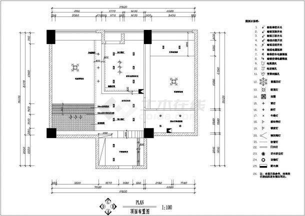 比较实用的中式红色风格住宅建筑装修CAD图纸-图二