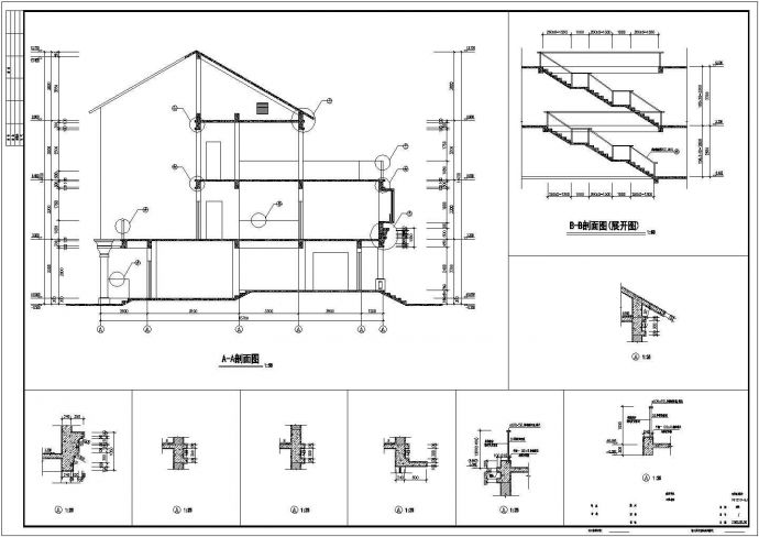 某地三层别墅规划设计建筑施工方案图_图1