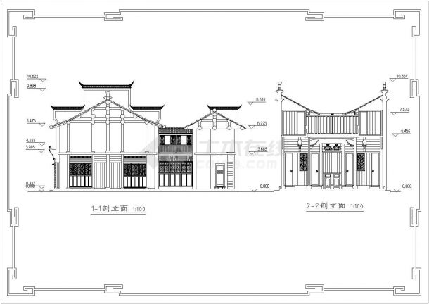 某地培德堂古建筑设计图纸（共3张）-图二