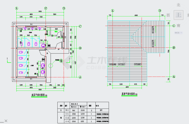 景观厕所建筑、结构、水电整套施工图-图二