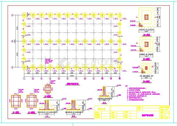 某36米跨单层钢结构厂房结构设计cad施工图纸-图一