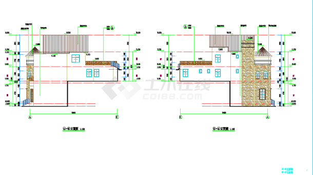 某私人别墅3层框架结构建筑施工图-图二