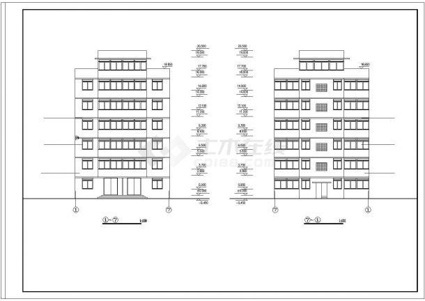 某多层住宅图建筑CAD设计图纸全套-图二