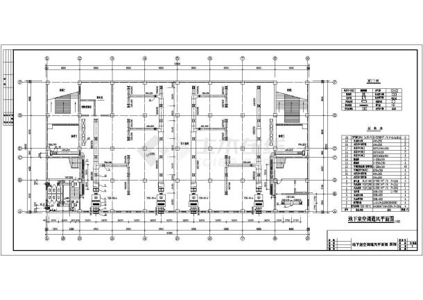 五层商场中央空调暖通设计cad施工图纸-图一