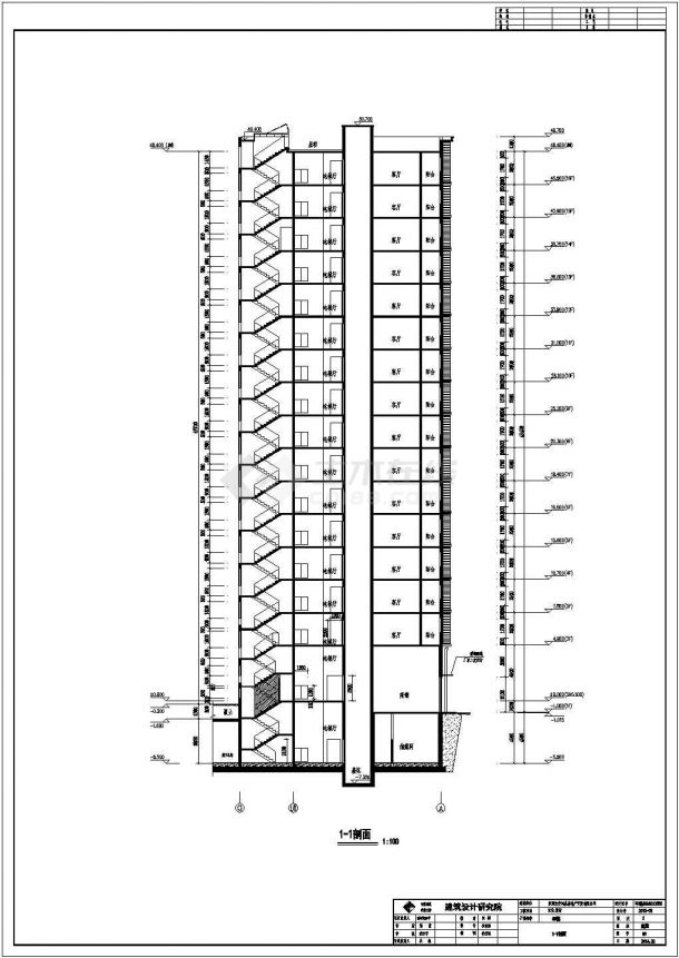 十六层高层商住楼全套暧通设计cad施工图纸-图二