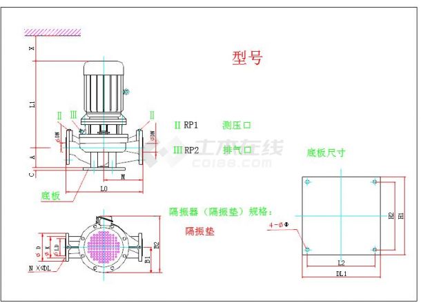 最新整理各种水泵安装图纸cad图纸-图二