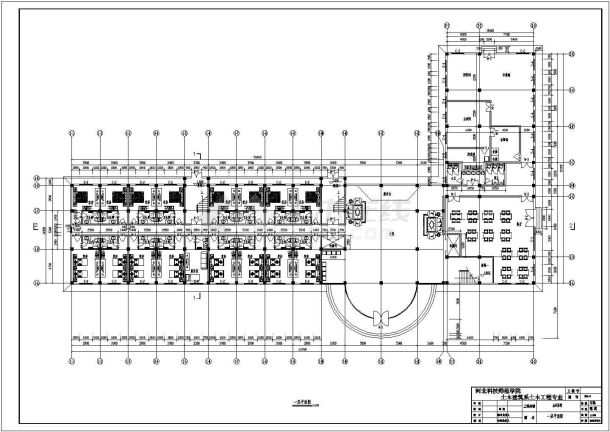 5000多平5层宾馆全套建筑结构设计cad施工图（含计算书）-图一