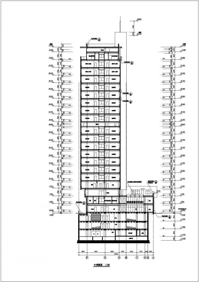 某地区多层医院设计建筑施工方案图_图1
