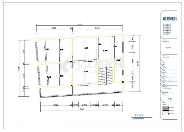 126平方米三室两厅住宅装修设计cad施工图纸-图一