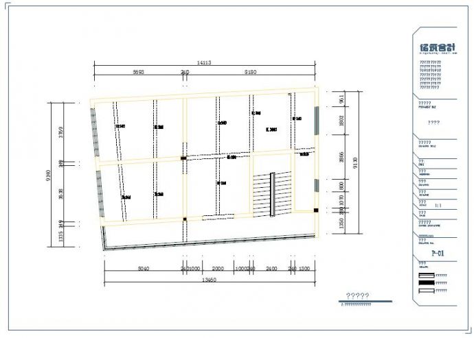 126平方米三室两厅住宅装修设计cad施工图纸_图1