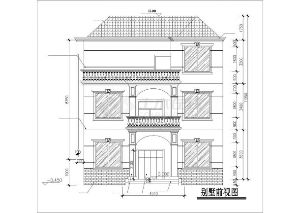 126平方米三层别墅结构设计施工图-图一