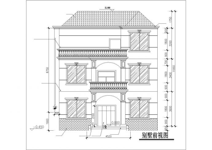 126平方米三层别墅结构设计施工图_图1