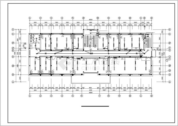 办公楼建筑电气设计方案施工平面图-图二