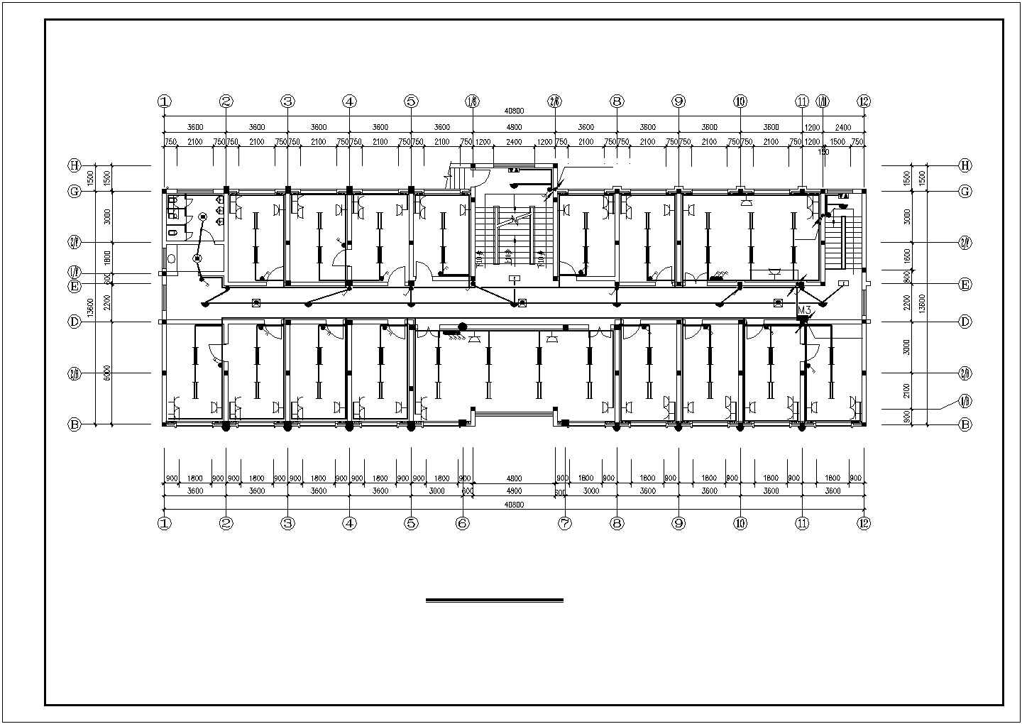 办公楼建筑电气设计方案施工平面图