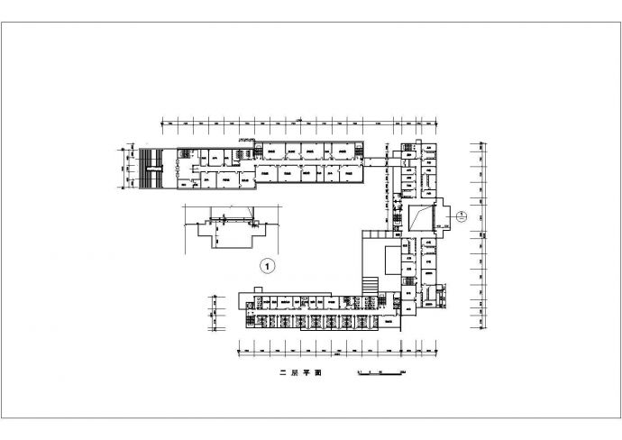某地区五层医院规划方案建筑施工设计图_图1