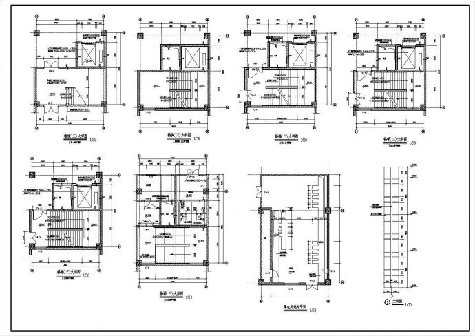某地区大型中心商场建筑施工CAD图_图1
