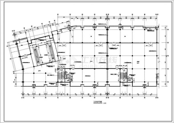 某地区大型商业中心建筑施工CAD图-图一