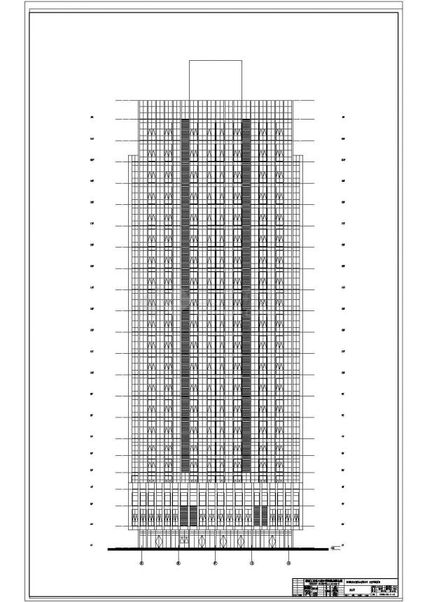 【21层】某高层办公楼建筑设计施工图_建筑CAD图纸-图一