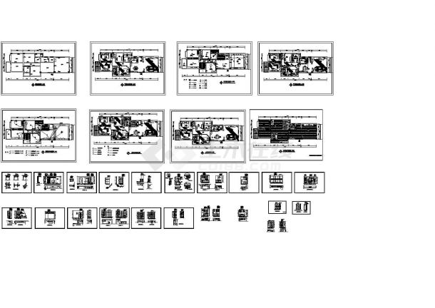 某地平立面电气照明布置图-图一