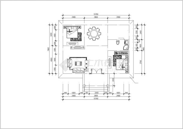 【两层】砖混结构住宅楼建筑、结构、电气、给排水全套图纸（含效果图）-图一