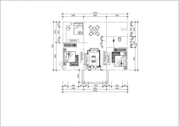 【两层】砖混结构住宅楼建筑、结构、电气、给排水全套图纸（含效果图）-图二