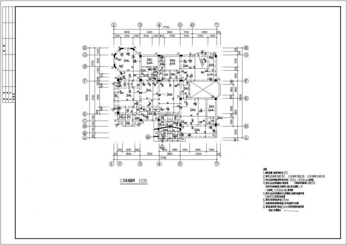 最新整理的一套三层别墅结构设计图纸（比较详细的）_图1