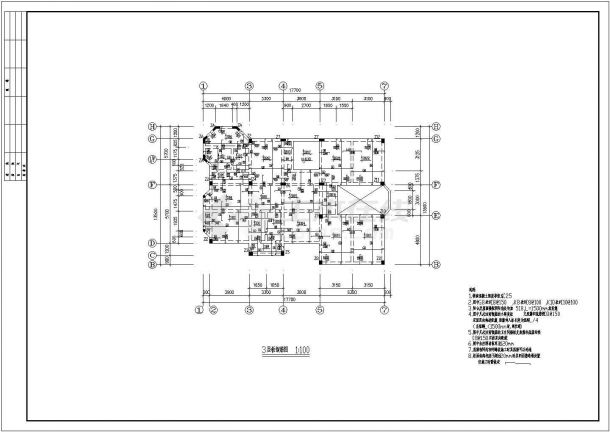 最新整理的一套三层别墅结构设计图纸（比较详细的）-图二