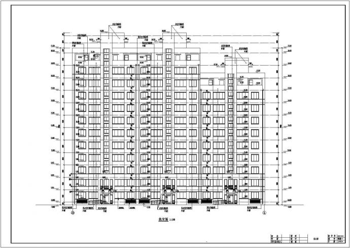 某12层住宅楼建筑cad设计施工图_高层住宅楼建筑施工图_图1