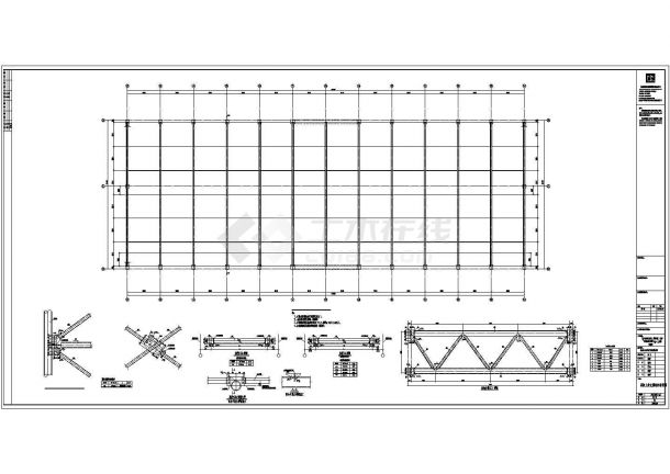 某管桁架屋面建筑结构施工图-图二