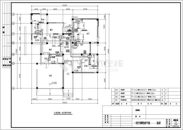某地区别墅空调设计CAD方案图（全套）-图二