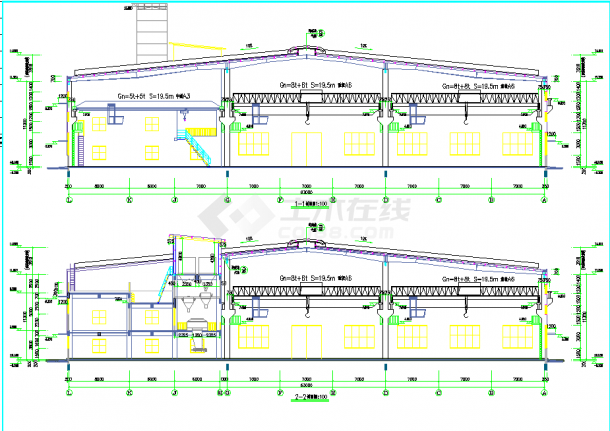 某大型厂区多套单体用房建筑cad设计施工图-图二
