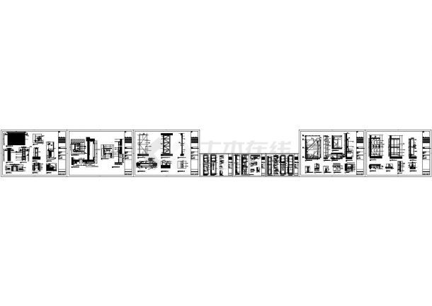 會所地下二層B2建施cad图，共八张-图一