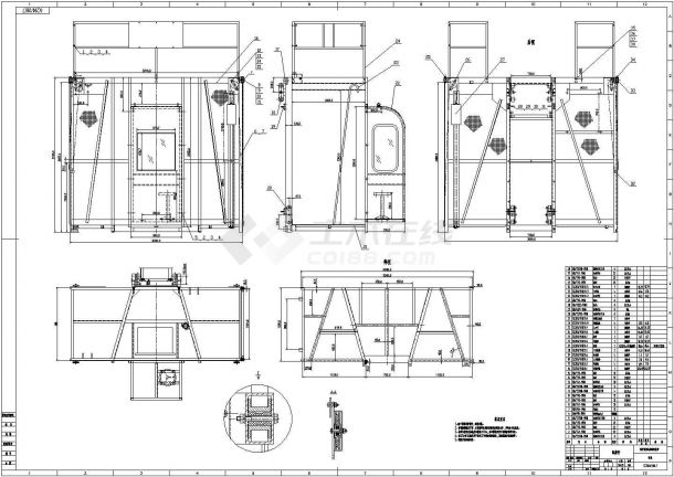施工对称吊笼升降机结构施工设计cad平面布置图纸-图一
