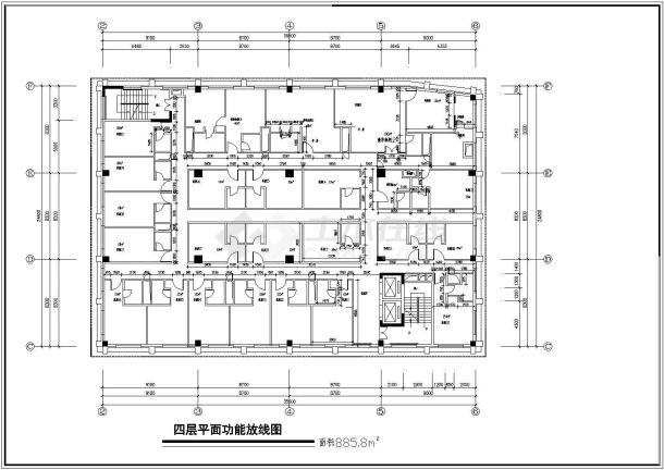 某地区五星级酒店建筑平面设计CAD图-图一