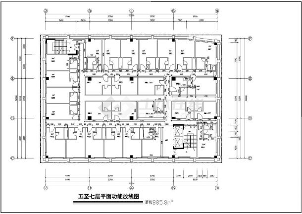 某地区五星级酒店建筑平面设计CAD图-图二