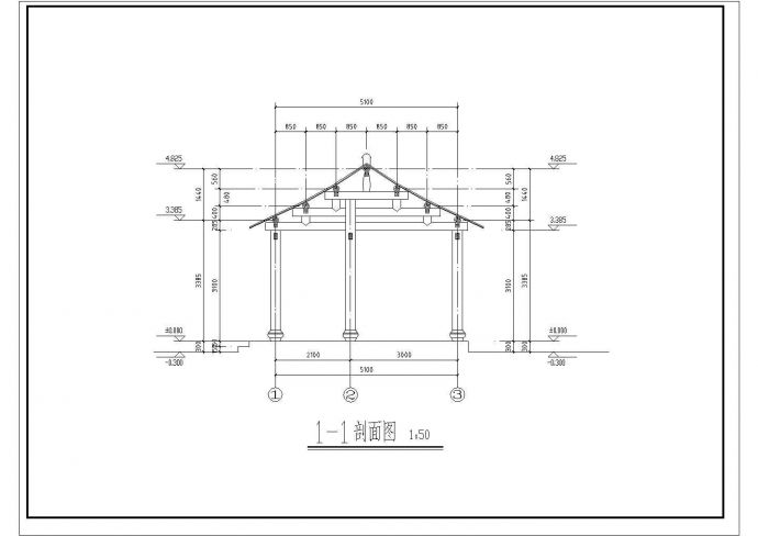 某地区古建筑设计规划方案建筑施工图_图1