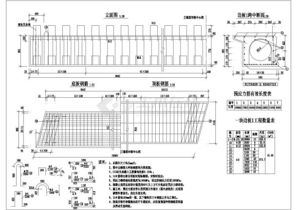 非常实用的20跨斜交桥板设计施工图-图二