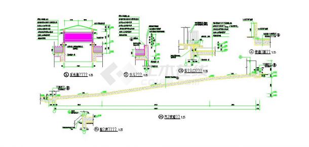 小型的半地下汽车库建筑CAD施工图纸-图二