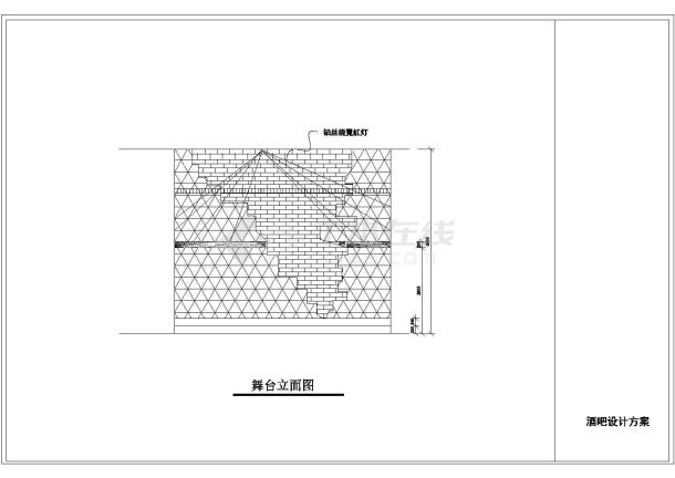 某地区酒吧设计精装修方案CAD图-图二