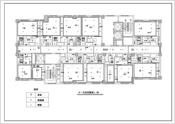 江苏省某城镇十二层商业建筑CAD立面图-图一