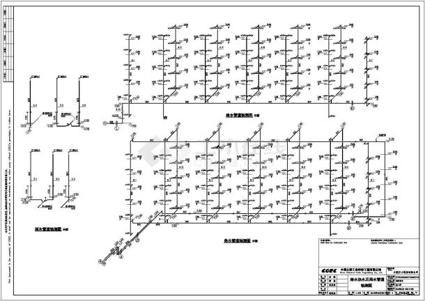 某公司6层员工宿舍给排水设计全套施工图-图二