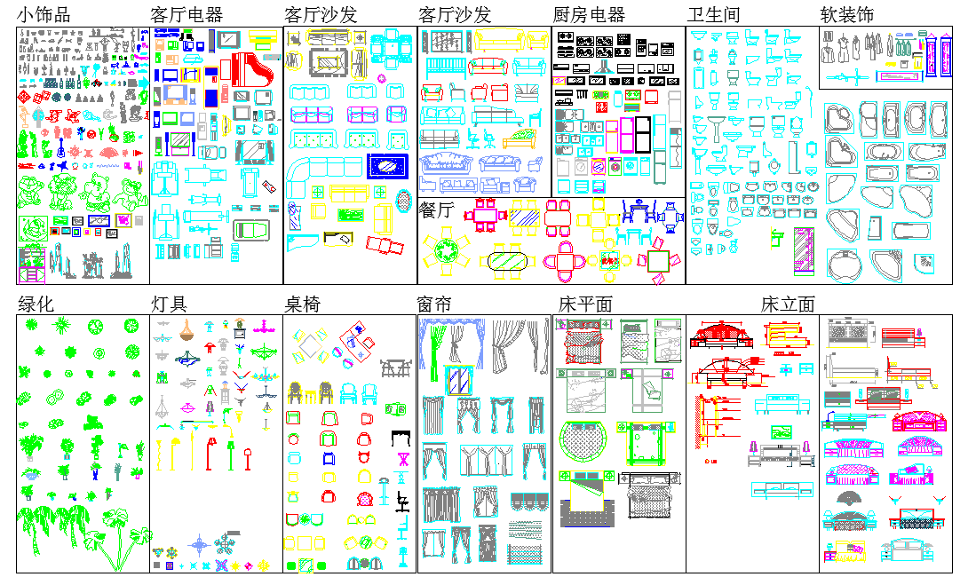 十分经典齐全的CAD素材综合图库