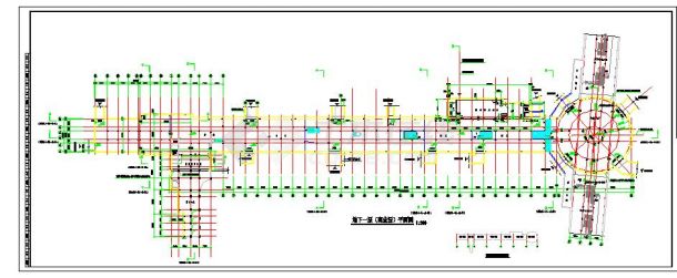 最新的小型的地铁车站建筑CAD设计图纸-图一