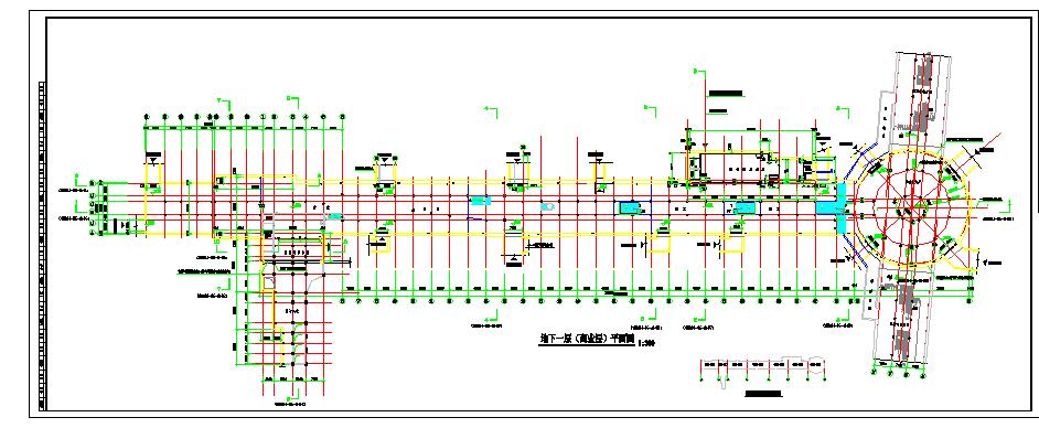 最新的小型的地铁车站建筑CAD设计图纸