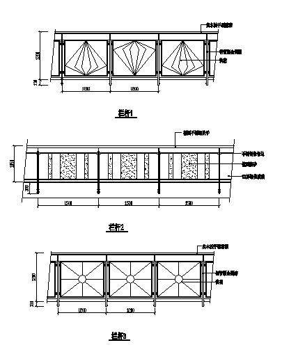 最新最全的几十款装饰栏杆建筑设计cad图纸（栏杆构造图）-图二