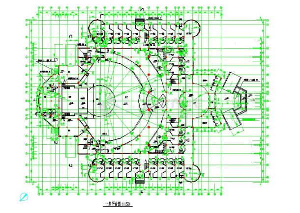 比较详细的小型二层娱乐中心建筑CAD设计图纸-图一