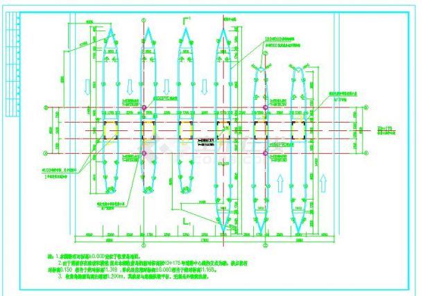 比较详细且小型的公路收费站建筑CAD施工图纸-图二