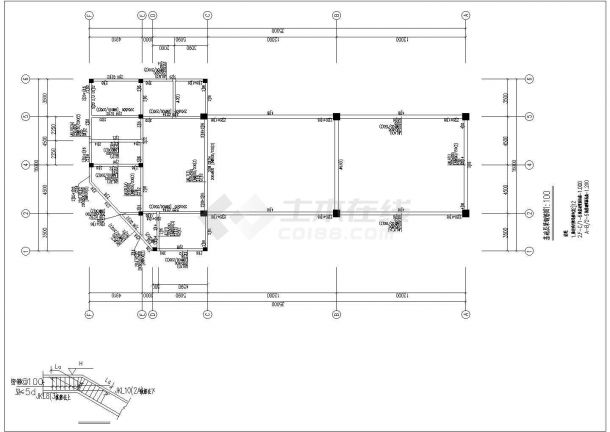 比较受欢迎的加油站建筑结构CAD设计图纸-图一