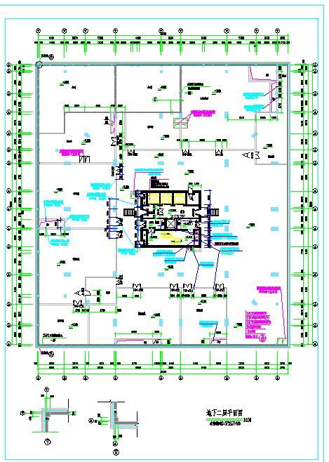最新的地下层工程建筑CAD设计图纸（节点详细）-图一