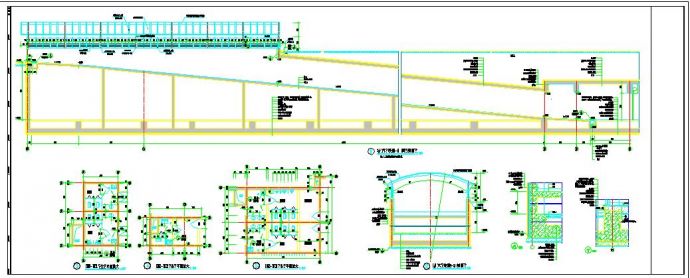 某汽车坡道建筑CAD设计图纸（节点详细）_图1